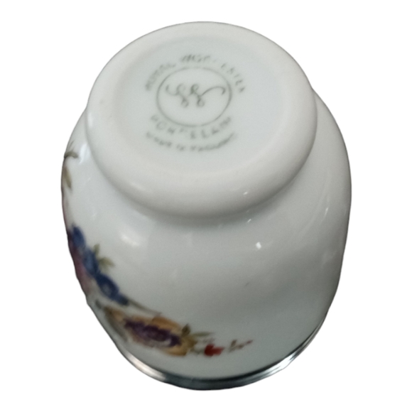 Royal Worcester Egg Coddler Rose Floral England Porcelain - Picture 6 of 6